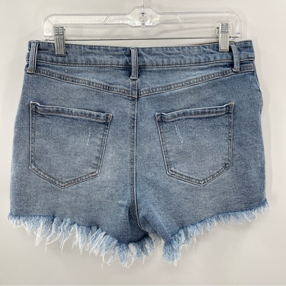 Rewash Super High Rise Raw Hem Jean Shorts Size 30 - Picture 4 of 8